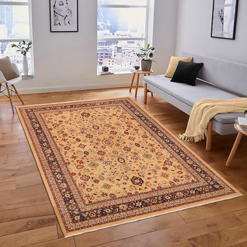 handmade Traditional Kafkaz Chobi Ziegler Beige Blue Hand Knotted RECTANGLE 100% WOOL area rug 9 x 12